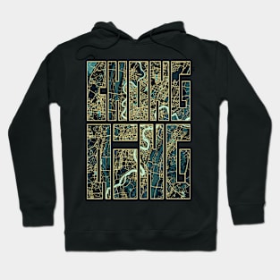 Chongqing, China City Map Typography - Summer Hoodie